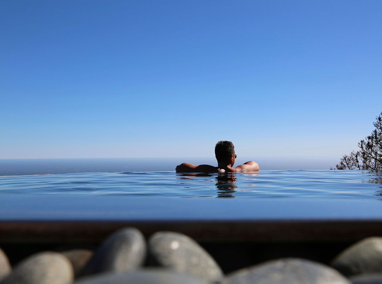 Post Ranch Inn One of the property’s epic infinity pools situated on the cliff’s edge. 